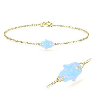 Light Sapphire Opal Silver Bracelet BRS-237A-GP